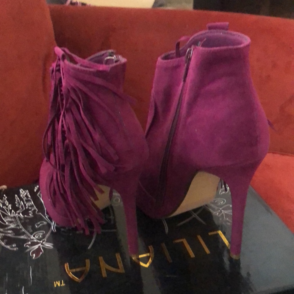 Purple Fringe Booties - Picture 4 of 5